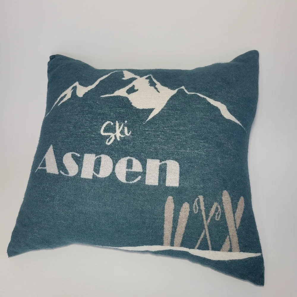 David Fussengger Aspen Ski Decorative Pillow The Alpine Chalet
